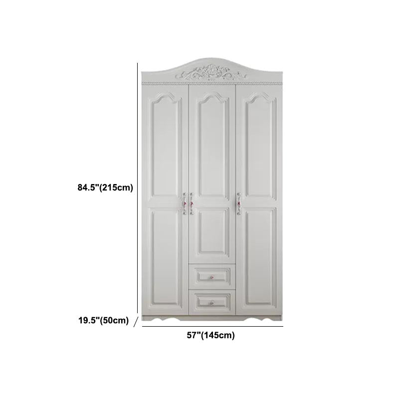 Manufactured Wood White Storage Cabinet French Country Cabinet with Drawers