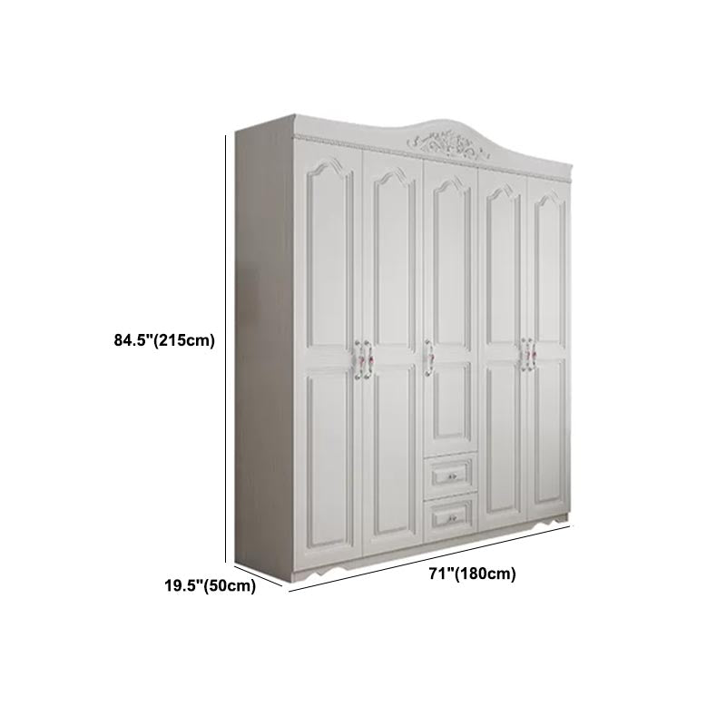 Manufactured Wood White Storage Cabinet French Country Cabinet with Drawers