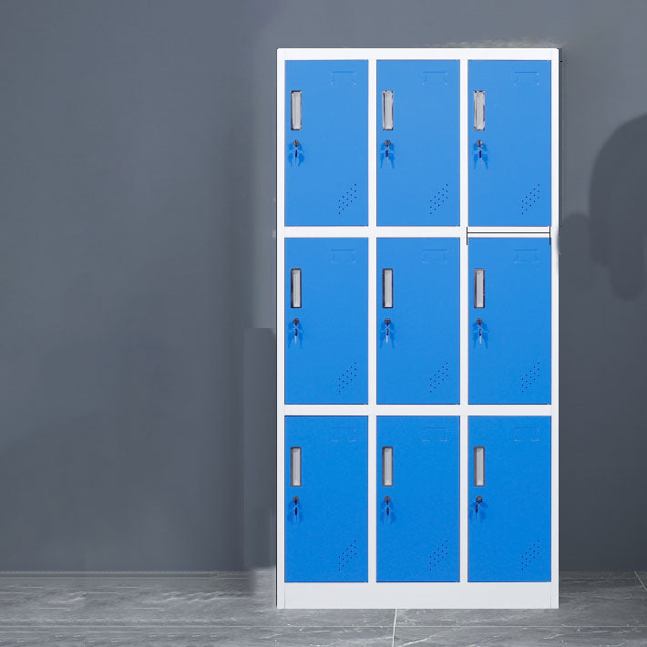 Contemporary Wardrobe 6-Door Metal Wardrobe Closet, 35.43" D x 16.53" W x 70.87" H