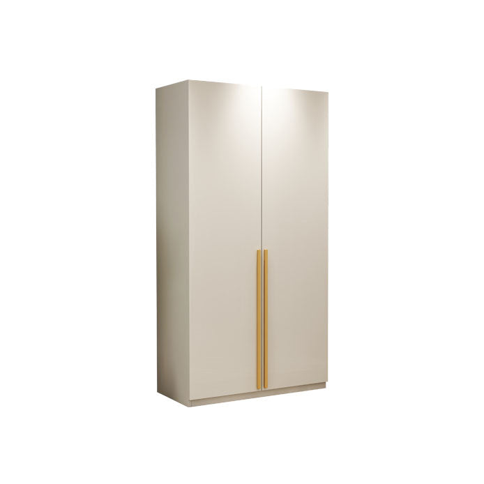 Contemporary Wooden Wardrobe White Color Soft Close Door Wardrobe Closet with 1-Door