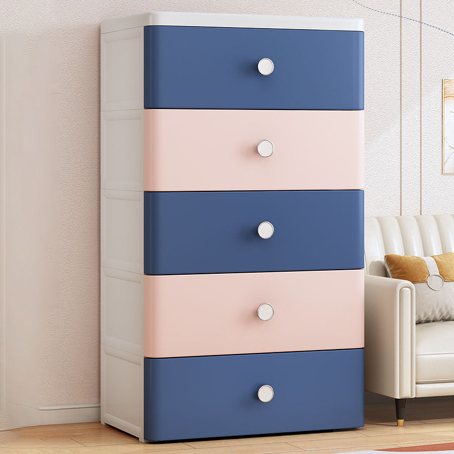 Plastic Wardrobe Cabinet with Drawer Non-Hanging Armoire Cabinet for Home