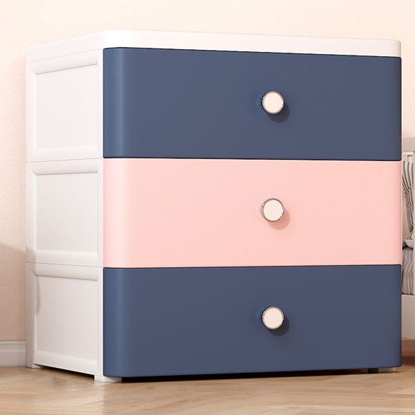 Plastic Wardrobe Cabinet with Drawer Non-Hanging Armoire Cabinet for Home