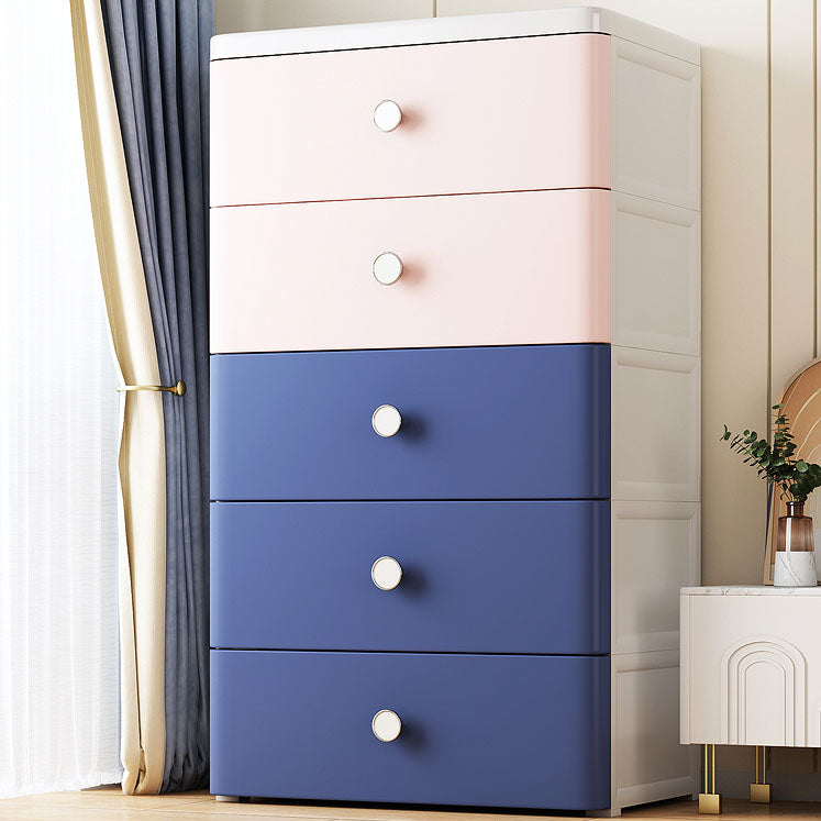 Plastic Wardrobe Cabinet with Drawer Non-Hanging Armoire Cabinet for Home