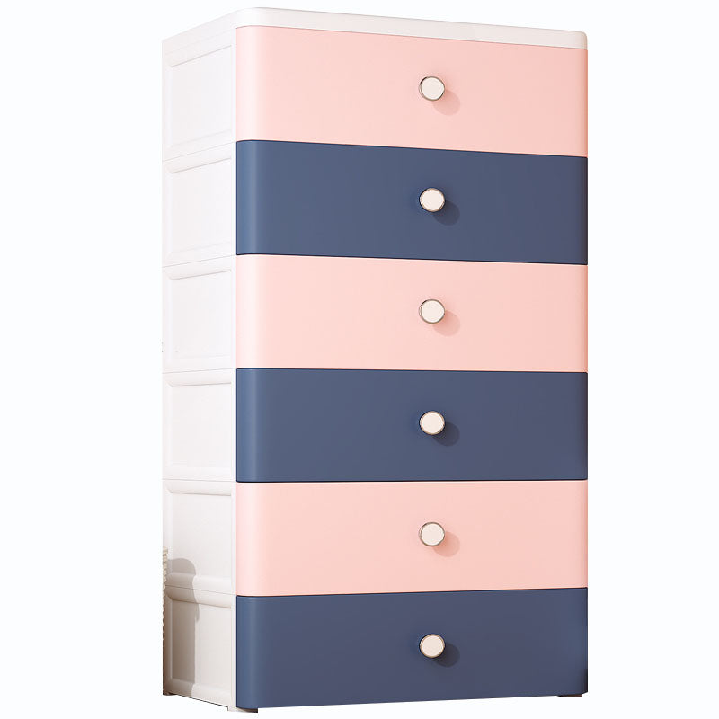 Plastic Wardrobe Cabinet with Drawer Non-Hanging Armoire Cabinet for Home