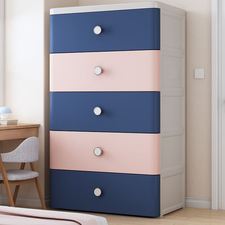 Plastic Wardrobe Cabinet with Drawer Non-Hanging Armoire Cabinet for Home