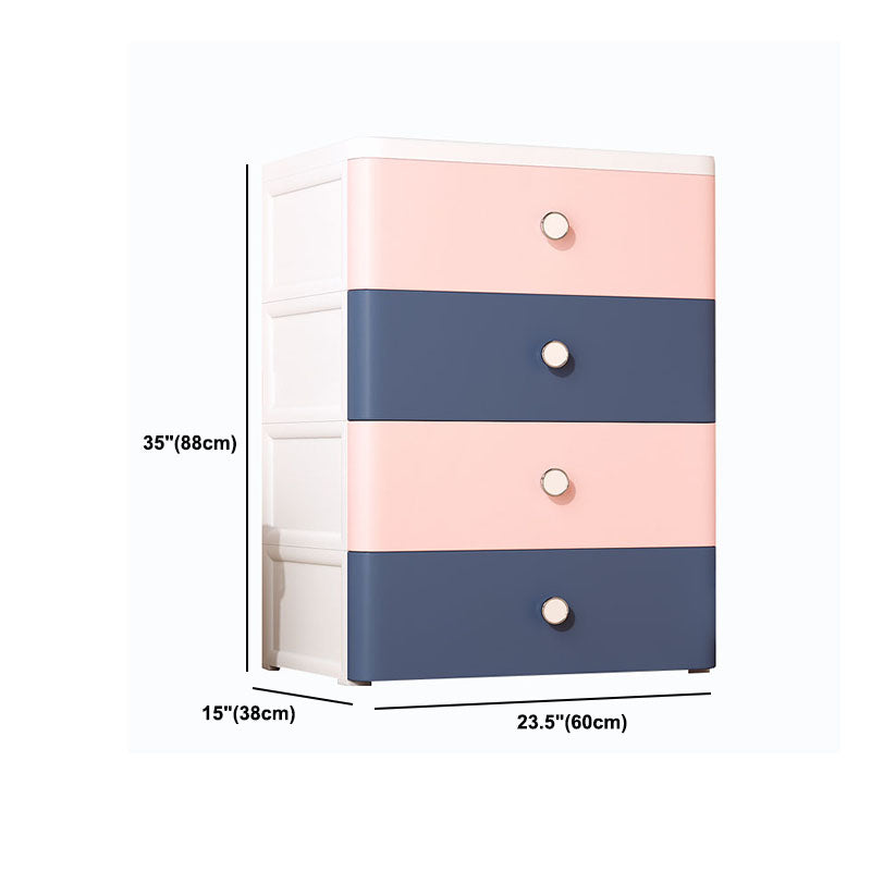 Plastic Wardrobe Cabinet with Drawer Non-Hanging Armoire Cabinet for Home