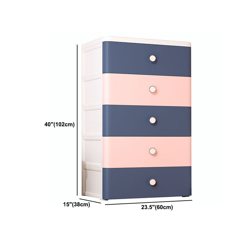 Plastic Wardrobe Cabinet with Drawer Non-Hanging Armoire Cabinet for Home