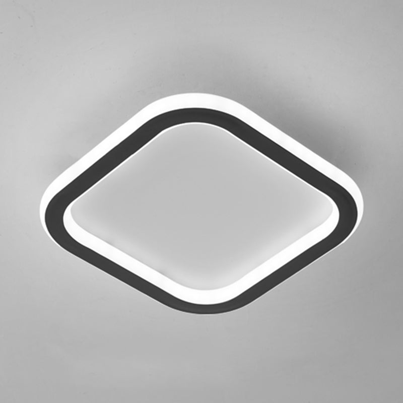 Metal Geometric Shape Flush Mount Light Modern 1-Light Flush Mount Ceiling Light