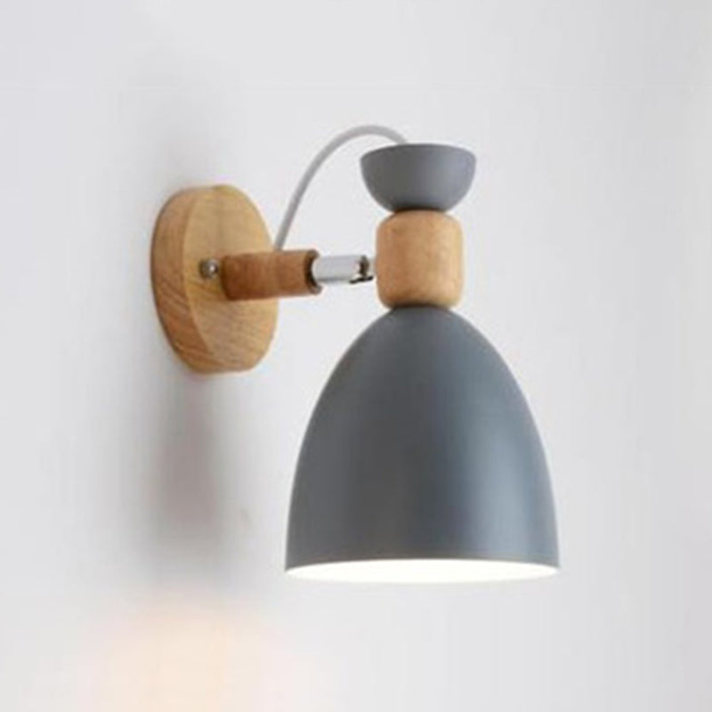 Metal Wall Lights Modern Macaron Style 1 Light Wall Sconce for Living Room