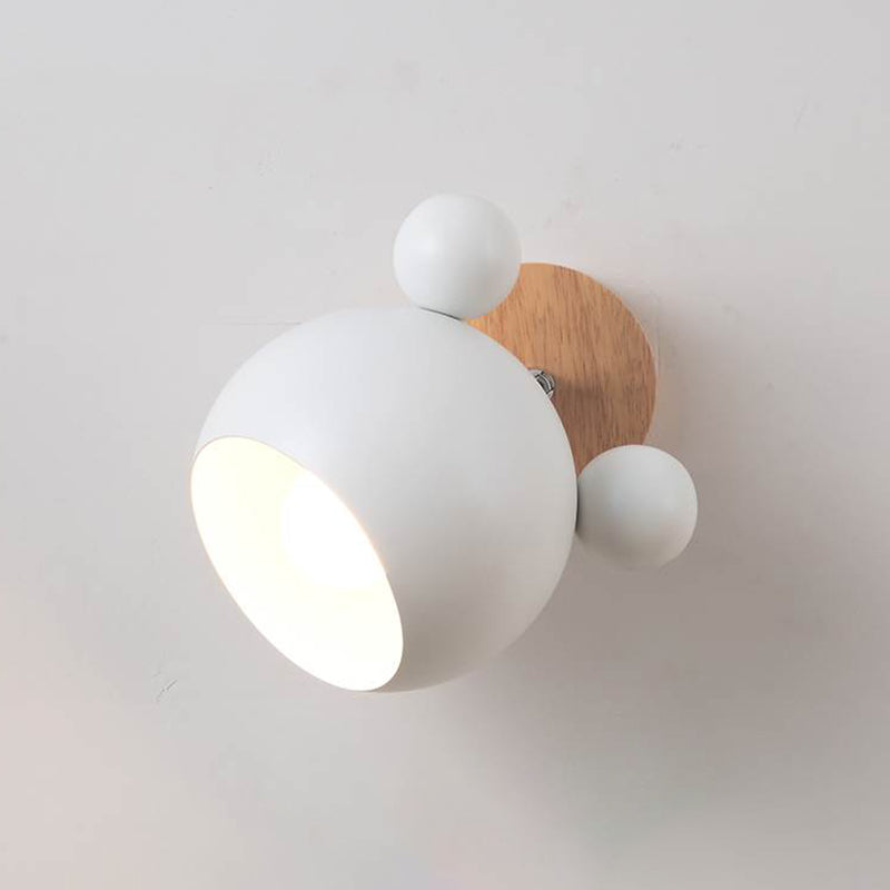 Metal Wall Lights Modern Macaron Style 1 Light Wall Sconce for Bedroom