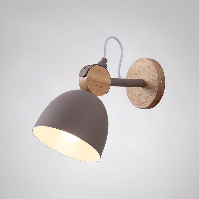Metal Wall Lights Modern Macaron Style 1 Light Wall Sconce for Bedroom