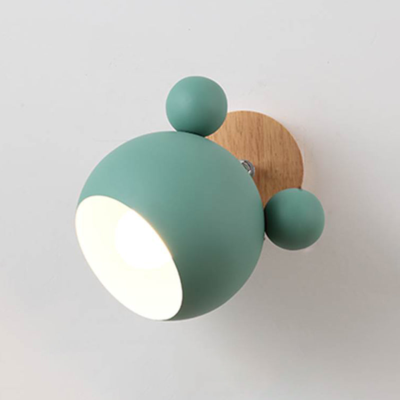 Metal Wall Lights Modern Macaron Style 1 Light Wall Sconce for Bedroom