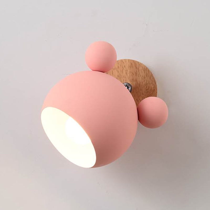 Metal Wall Lights Modern Macaron Style 1 Light Wall Sconce for Bedroom