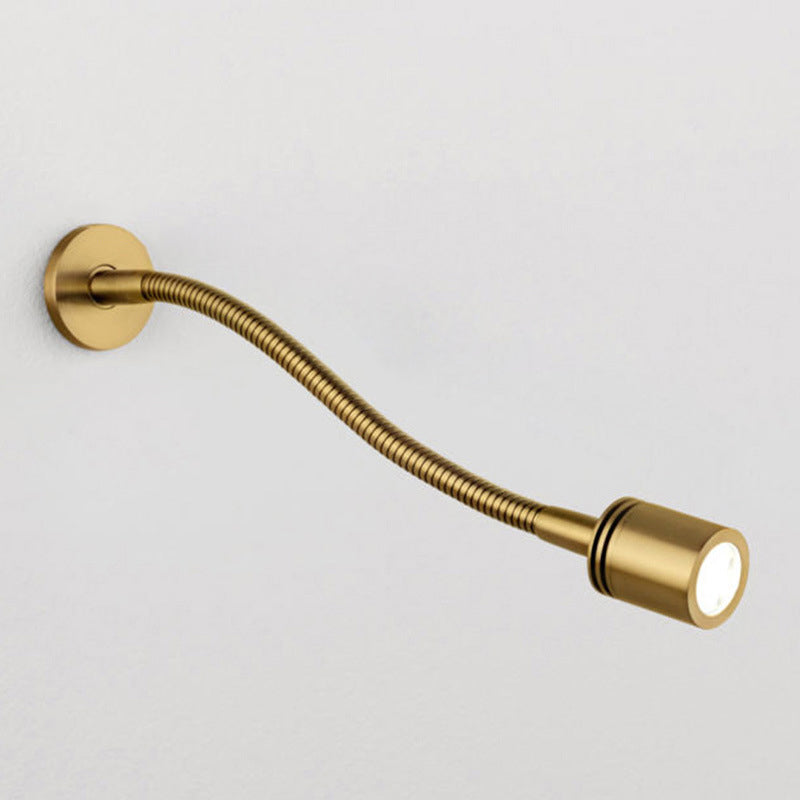 Modern Simple Metal Wall Light Cylinder Shape Adjustable LED Wall Lamp for Bedroom