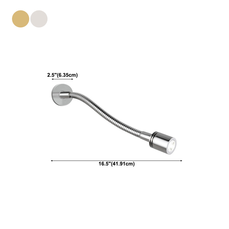 Modern Simple Metal Wall Light Cylinder Shape Adjustable LED Wall Lamp for Bedroom
