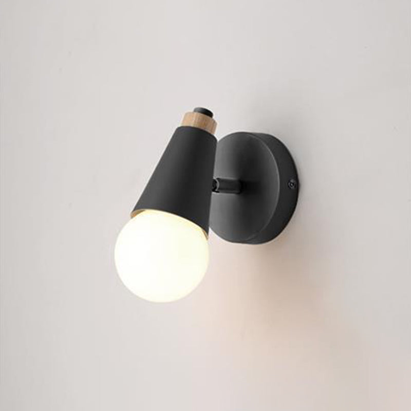Metal Unique Shape Wall Lights Modern Style 1 Light Wall Sconce for Bedroom