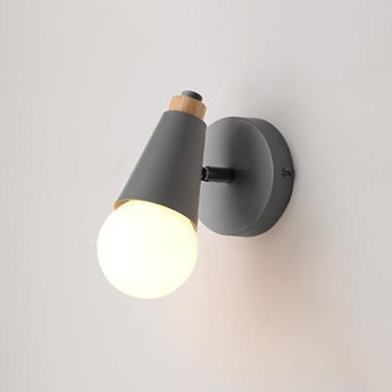 Metal Unique Shape Wall Lights Modern Style 1 Light Wall Sconce for Bedroom