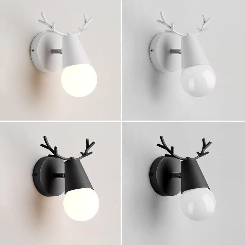 Metal Unique Shape Wall Lights Modern Style 1 Light Wall Sconce for Bedroom