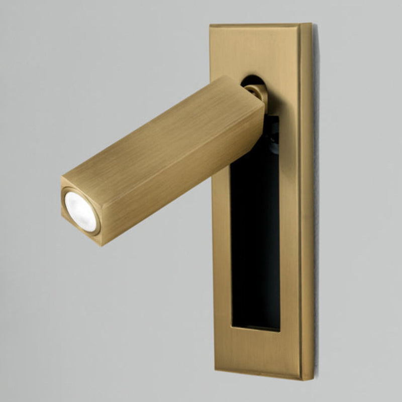 1-Light Rectangle Wall Mount Light Modern Style Metal Wall Sconce Lights