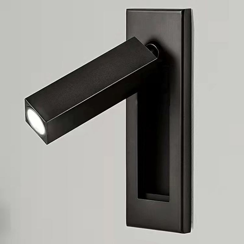 1-Light Rectangle Wall Mount Light Modern Style Metal Wall Sconce Lights