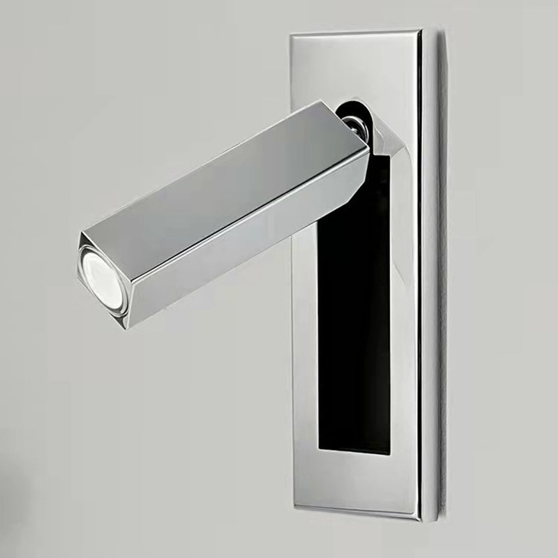 1-Light Rectangle Wall Mount Light Modern Style Metal Wall Sconce Lights