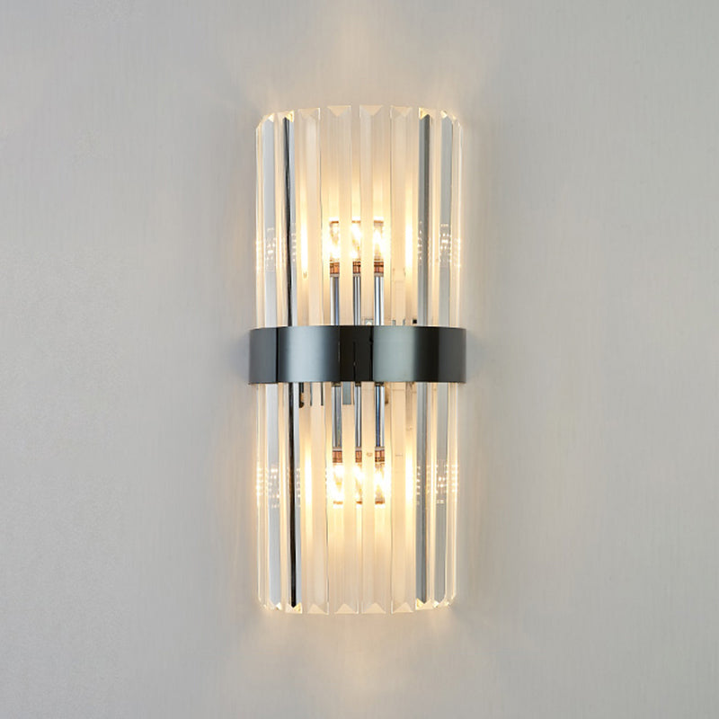 Crystal Geometry Shape Wall Lights Modern Style 2 Light Wall Sconce for Bedroom