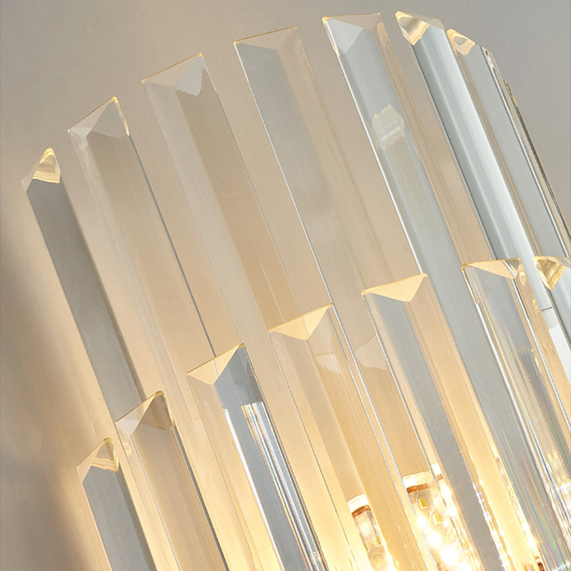 Crystal Geometry Shape Wall Lights Modern Style 2 Light Wall Sconce for Bedroom