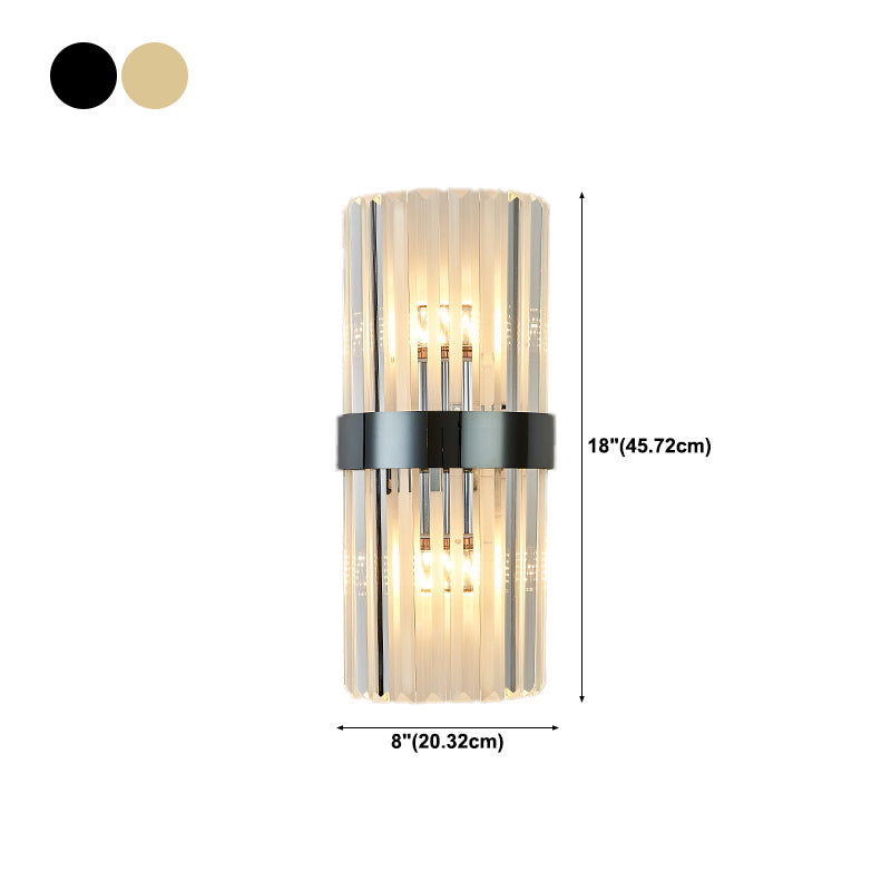 Crystal Geometry Shape Wall Lights Modern Style 2 Light Wall Sconce for Bedroom