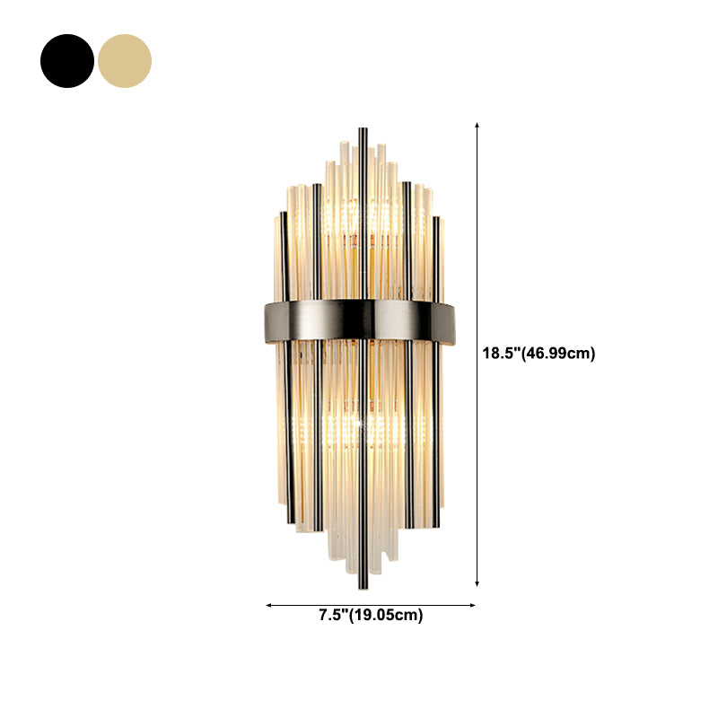 Crystal Geometry Shape Wall Lights Modern Style 2 Light Wall Sconce for Bedroom