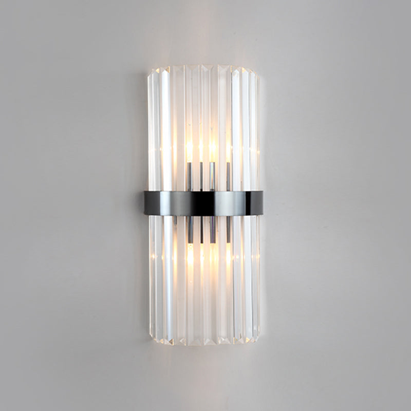 Crystal Geometry Shape Wall Lights Modern Style 2 Light Wall Sconce for Bedside