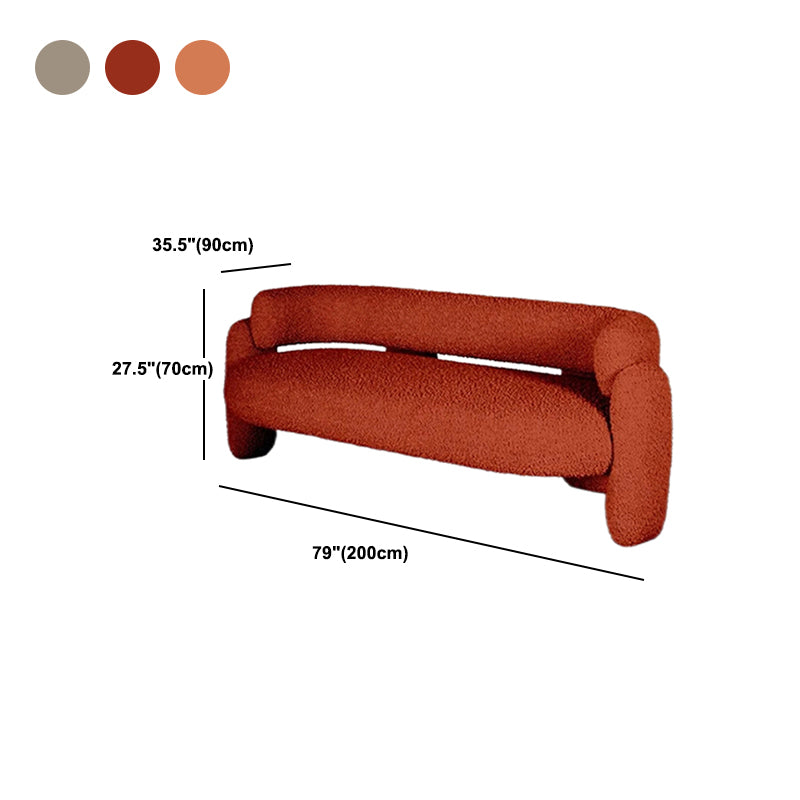 Contemporary Tight Back Curved Tuxedo Arm Stationary Settee Couch