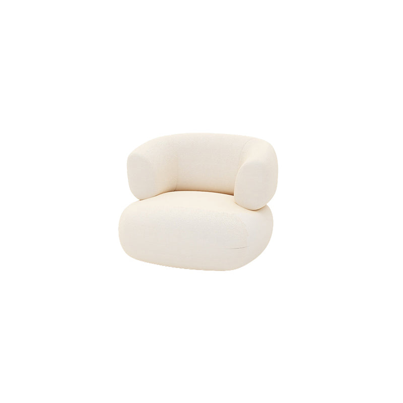 Contemporary Tight Back Sofa Tuxedo Arm Settee Couch in White