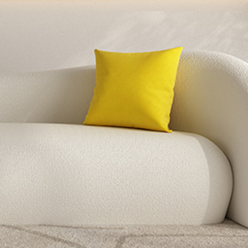 Contemporary Tight Back Sofa Tuxedo Arm Settee Couch in White