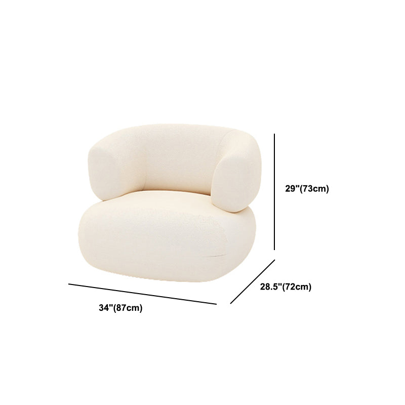 Contemporary Tight Back Sofa Tuxedo Arm Settee Couch in White
