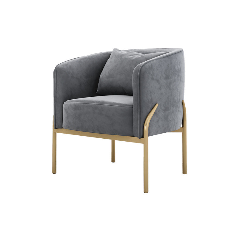 Standard Sofa 22.83" D X 27.55" H Sloped Arm Sofa with Golden Legs for Living Room