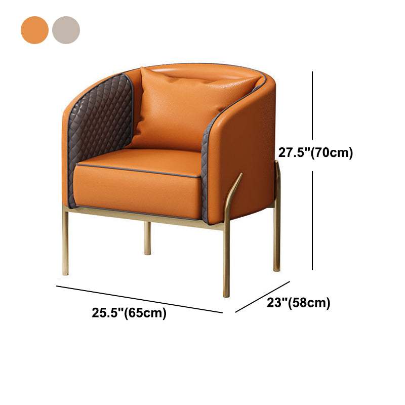 Standard Sofa 22.83" D X 27.55" H Sloped Arm Sofa with Golden Legs for Living Room