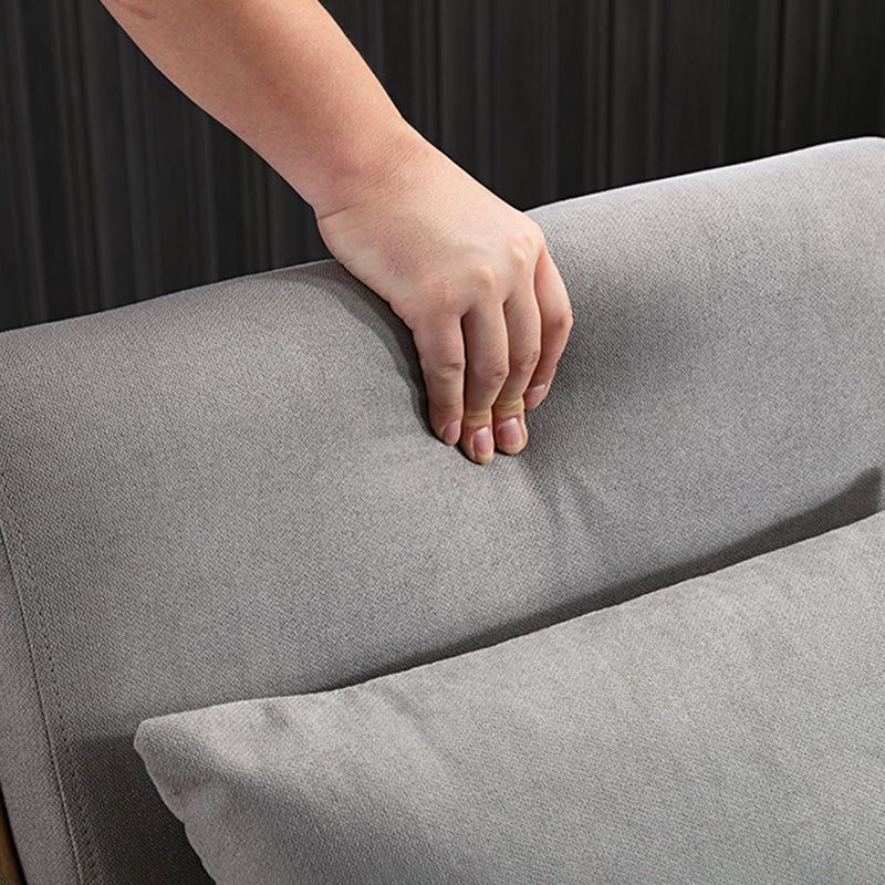 Lounge Accent Arm Chair Cotton Blend with Basic Four Legs and Pillow Back