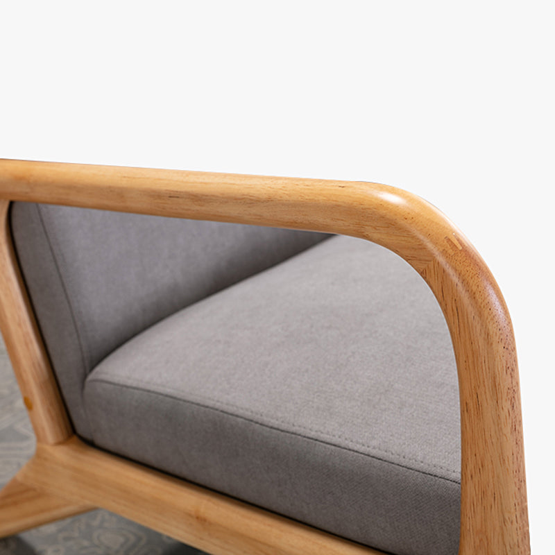 Lounge Accent Arm Chair Cotton Blend with Basic Four Legs and Pillow Back