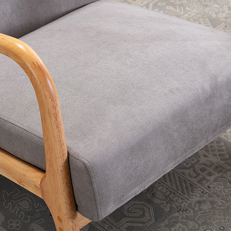 Lounge Accent Arm Chair Cotton Blend with Basic Four Legs and Pillow Back