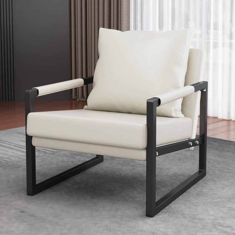 Faux Leather Chair 26.7" L x 28.3"W x 27.5"H Arms Included Chair for Living Room