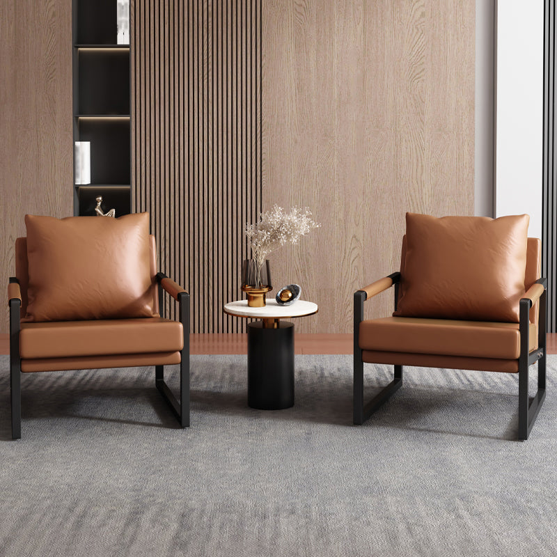 Faux Leather Chair 26.7" L x 28.3"W x 27.5"H Arms Included Chair for Living Room