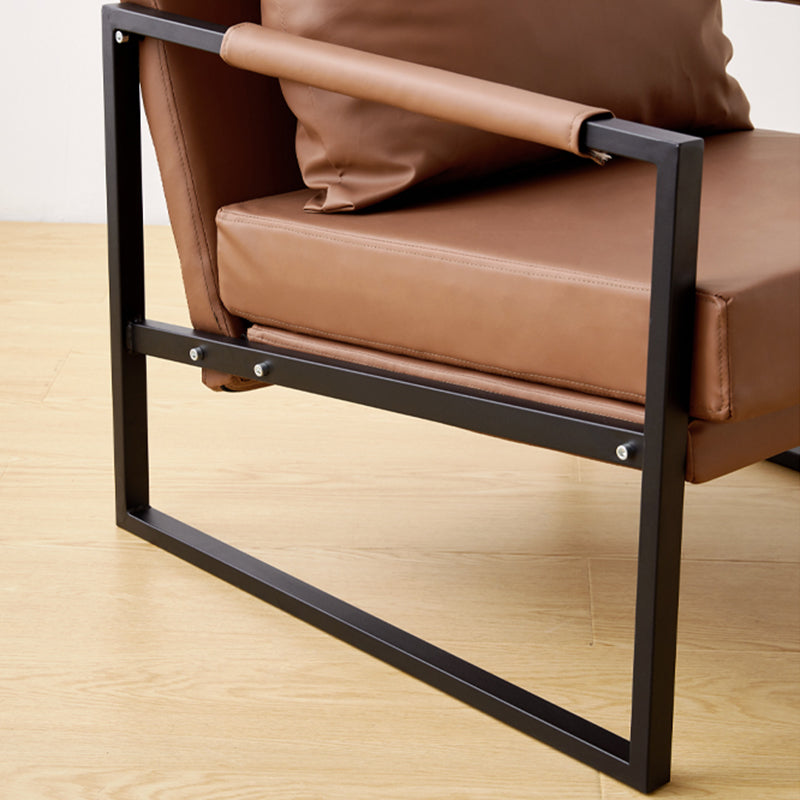 Faux Leather Chair 26.7" L x 28.3"W x 27.5"H Arms Included Chair for Living Room