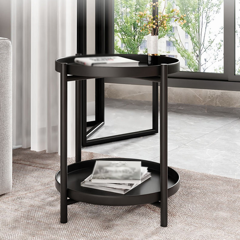 4 Legs Base Design Iron Work Material Green/yellow/black/white Round Side Table