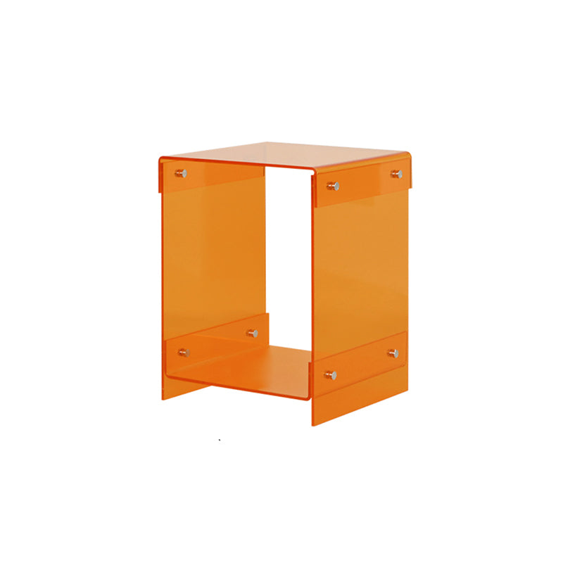 Contemporary Bedside Cabinet Acrylic Lower Shelf Bed Nightstand