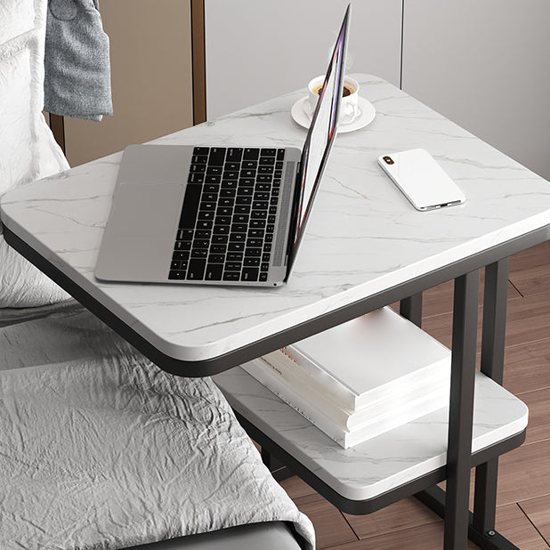 22.8" Tall Wooden Nightstand in Grey/ White / Black Modern Night Stand