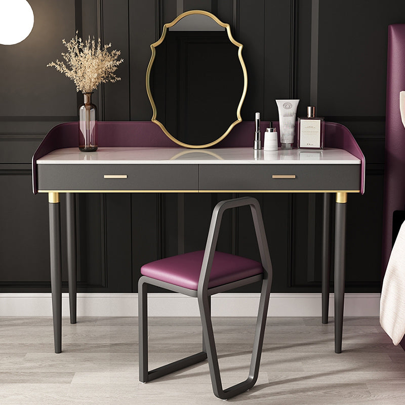 33.8" Height 2 Drawers Makeup Vanity Table Desk Vanity for Bedroom