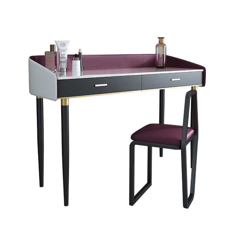 33.8" Height 2 Drawers Makeup Vanity Table Desk Vanity for Bedroom