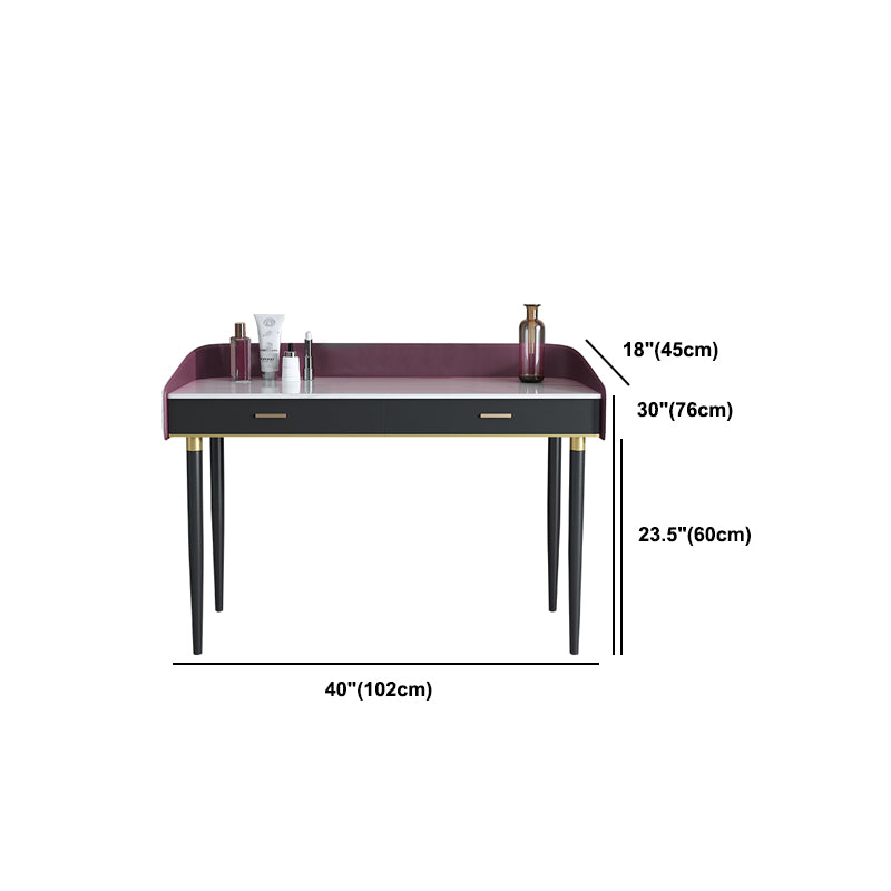 33.8" Height 2 Drawers Makeup Vanity Table Desk Vanity for Bedroom