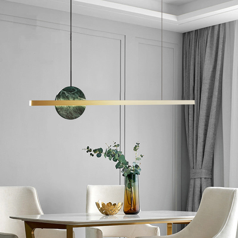Simple Hanging Island Light Marble LED Hanging Lighting Fixture for Sitting Room