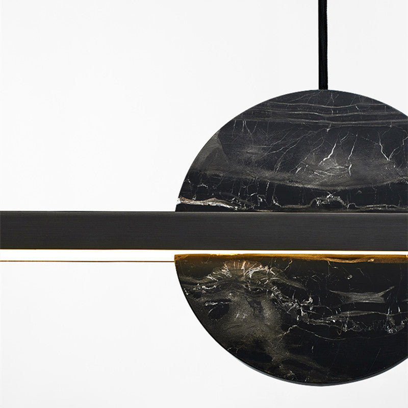 Simple Hanging Island Light Marble LED Hanging Lighting Fixture for Sitting Room